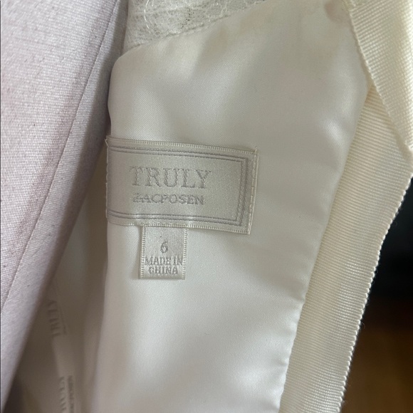 Zac Posen Truly Ivory Lace and Tulle Ballgown WEDDING DRESS NEW 6 - Picture 8 of 9